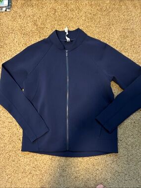 Lululemon Womens 8 Blue Full Zip Jacket Athletic Long Sleeve Athleisure Workout